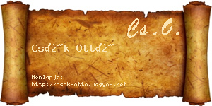 Csók Ottó névjegykártya