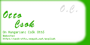 otto csok business card